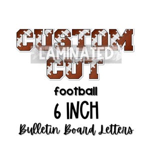 Laminated Football Letters: Sports Theme Bulletin Board Decor
