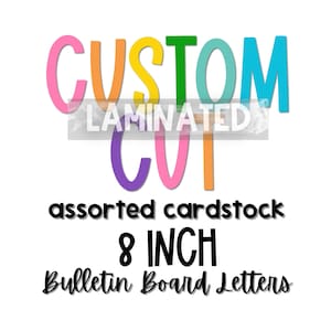 LAMINATED BULLETIN BOARD Letters | 8 inch | Classroom Décor | Bulletin Boards