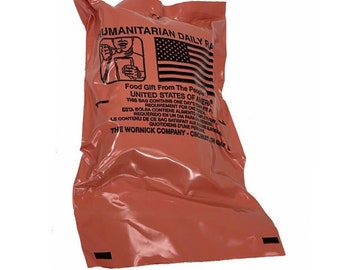 MRE Meals Ready to Eat (Inspecting 8/25) Daily Rations (No Heater) - Single Meal (2 Servings)