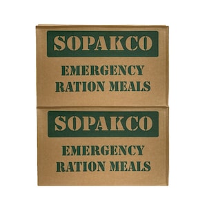 2 Pack - SOPAKCO MRE Emergency Ration Meals Low Sodium - Inspection Date 2023