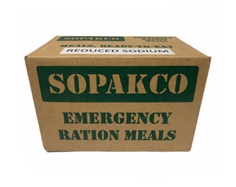 SOPAKCO MRE Emergency Ration Meals Low Sodium - Inspection Date 2023