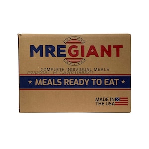 MRE Giant Meals Ready to Eat Case of 12 - 2023 pack/2028 expiration - 3 Menu Options