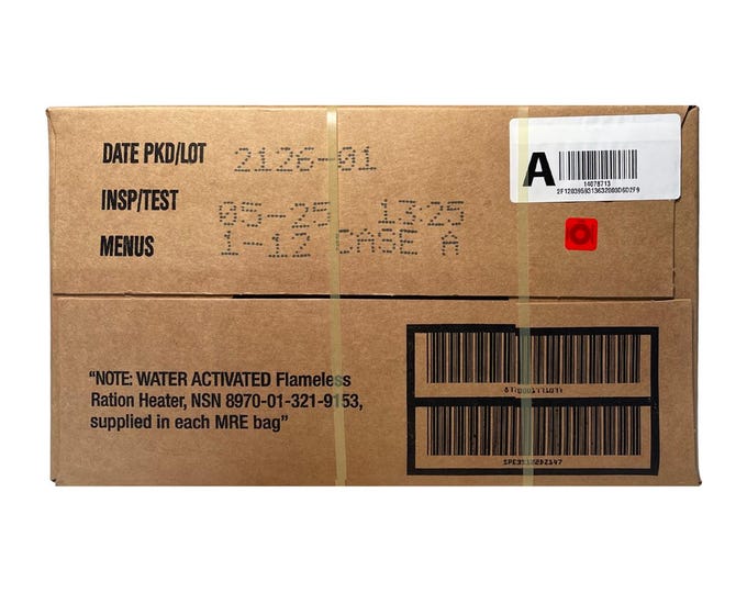 Ameriqual Apack MRE (meal Ready to Eat) Case 12 Meals, 10/2024 ...