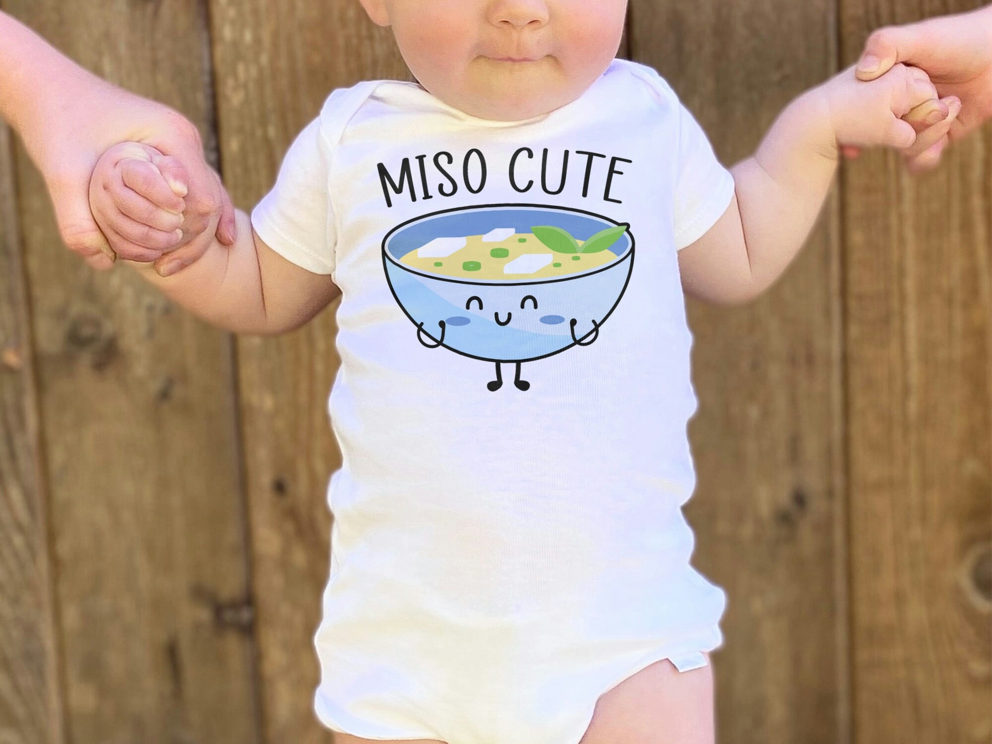 Baby Onesie Miso Cute Baby Gift Miso Cute Baby Bodysuit sold by