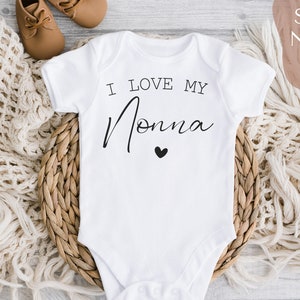 My Nonna Loves Me Baby One Piece Bodysuit Toddler T Shirt I Etsy