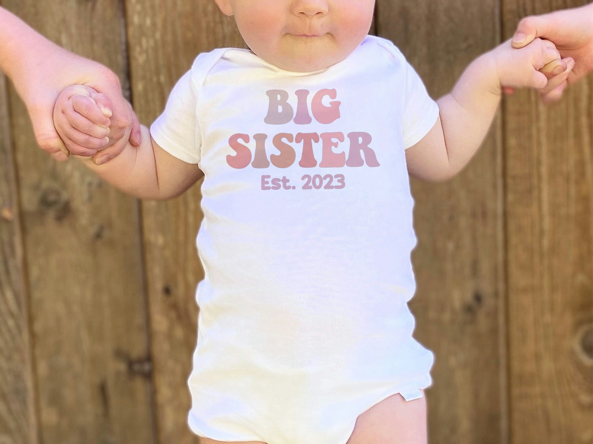 Personalized Big Sister Onesie Announcement Sibling Onesie sold by