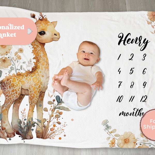 Safari Milestone Blanket Etsy