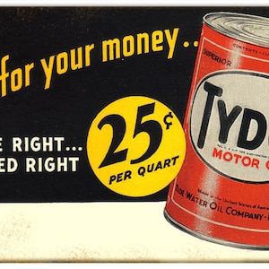Vintage Tydol Motor Oil Reproduction Sign