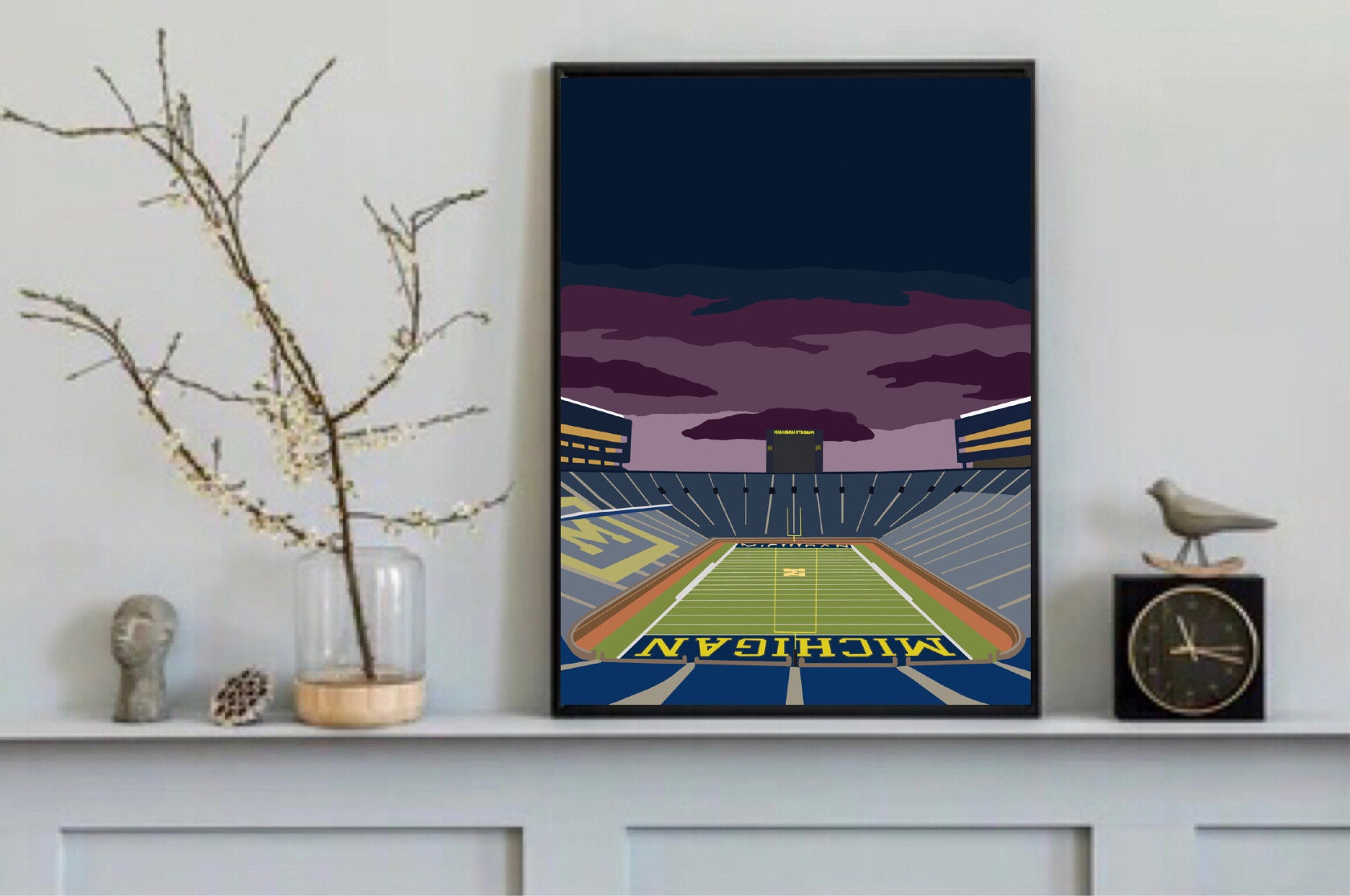 The Big House Michigan Stadium Print Dorm Décor Football Etsy