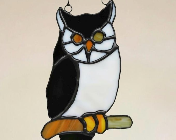 Stained Glass Owl Suncatcher