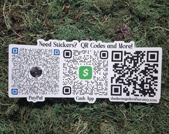 Adesivo in vinile con codice QR personalizzato per pagamenti / CashApp, Venmo, PayPal, Zelle, qualsiasi