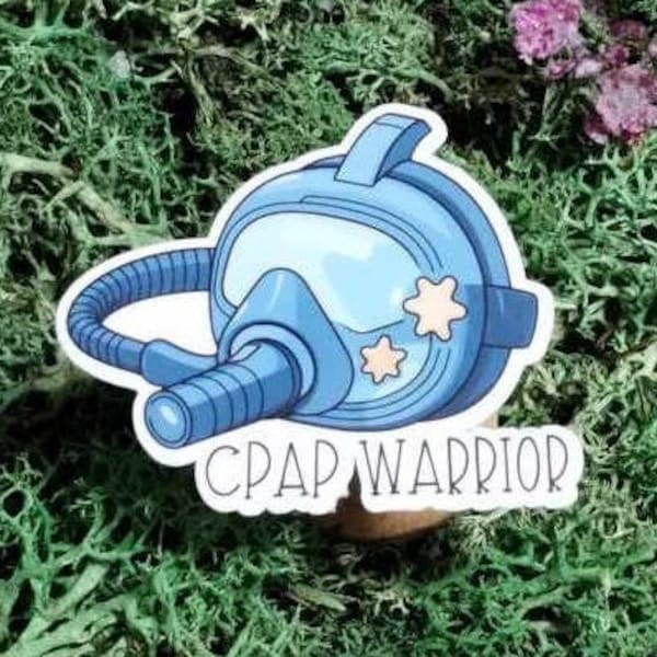 CPAP Warrior Mask Sticker - Breathe Easy and Conquer, cpap machine, C-pap therapy, CPAP princess, crown sticker, sleep apnea