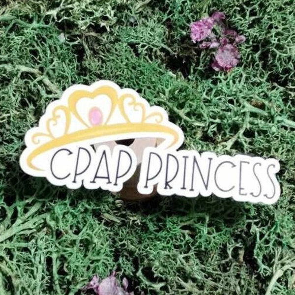 CPAP Princess Crown Sticker - Wear Your Crown with Pride, cpap machine, C-pap therapy, CPAP princess, crown sticker, sleep apnea