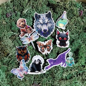 Surprise Sticker Pack - 10 Überraschungs-Aufkleber, gemischte Themen und Größen, ideal für Kindles, Journals, Wasserflaschen