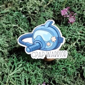 CPAP Warrior Mask Vinyl Sticker: Sleep Apnea Support