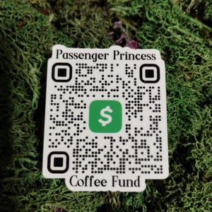 Autocollant code QR du fonds de boissons Princess pour passagers – Application de paiement en espèces personnalisée, Venmo ou PayPal, Zelle