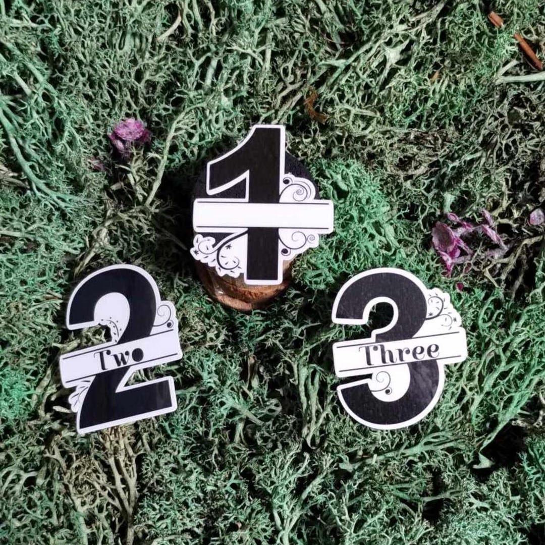 Personalized Number Sticker, Initial, Personalized Sticker, Custom ...