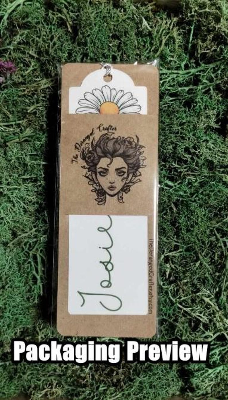 Segnalibro personalizzato con nappa e fiore di girasole - Segnalibro con nome personalizzato immagine 5
