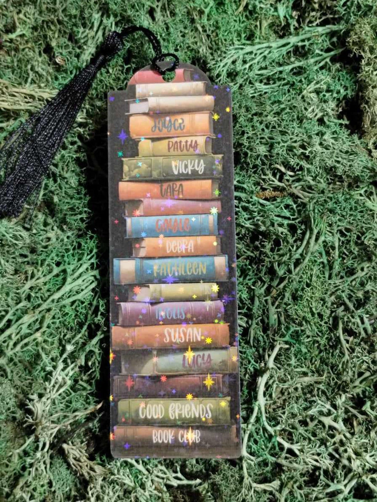 Personalized Book Club Bookmark: Laminated Cardstock Stack With Tassel ...