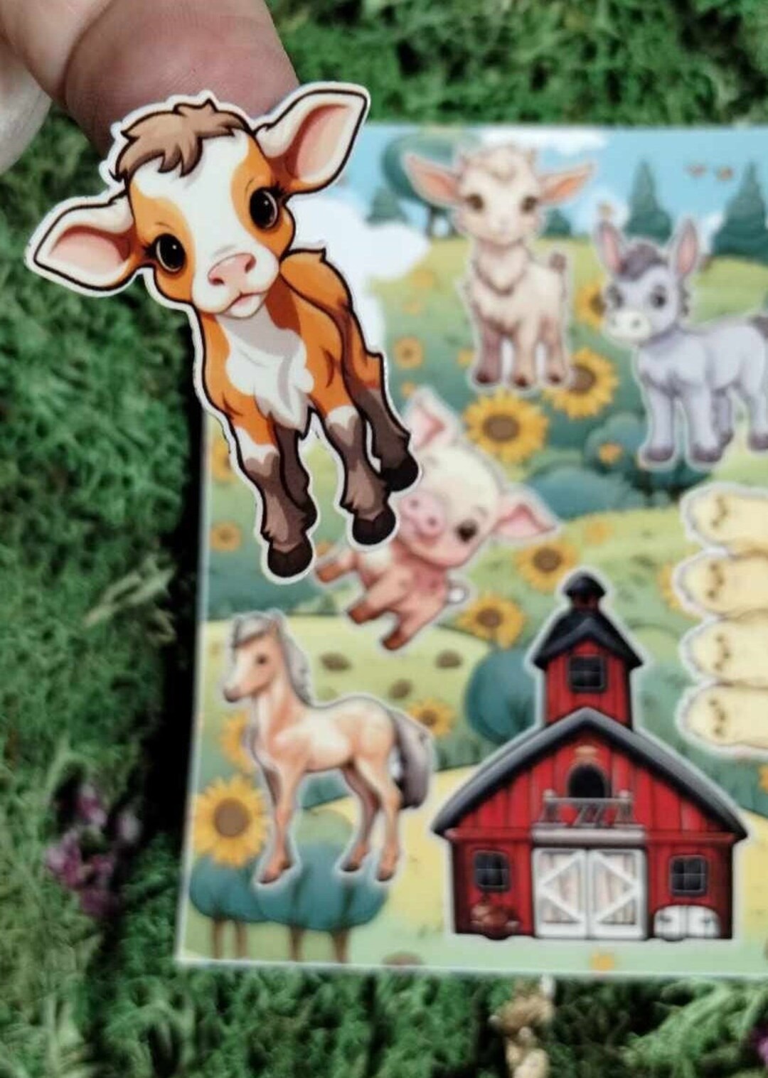 Farm Friends Sticker Sheets - 4 Pack With 32 Farm Animal Stickers For Kids Parties