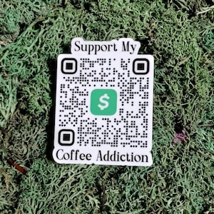 Benutzerdefinierter QR-Code Aufkleber – personalisiert mit Ihrer Cash App, Venmo, oder PayPal, Handy, Handy, Handy oder Handy