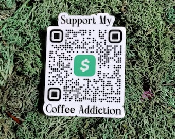 Custom QR Payment Code Vinyl Sticker | Personalized Venmo Cash App PayPal Zelle Any QR