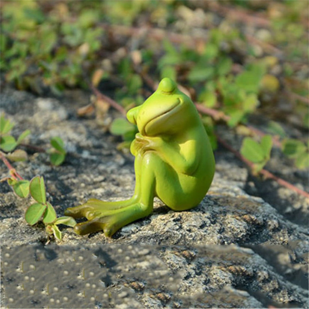Mini Frog Outdoor Garden Frog Decor Fairy Garden Frog Decor Etsy