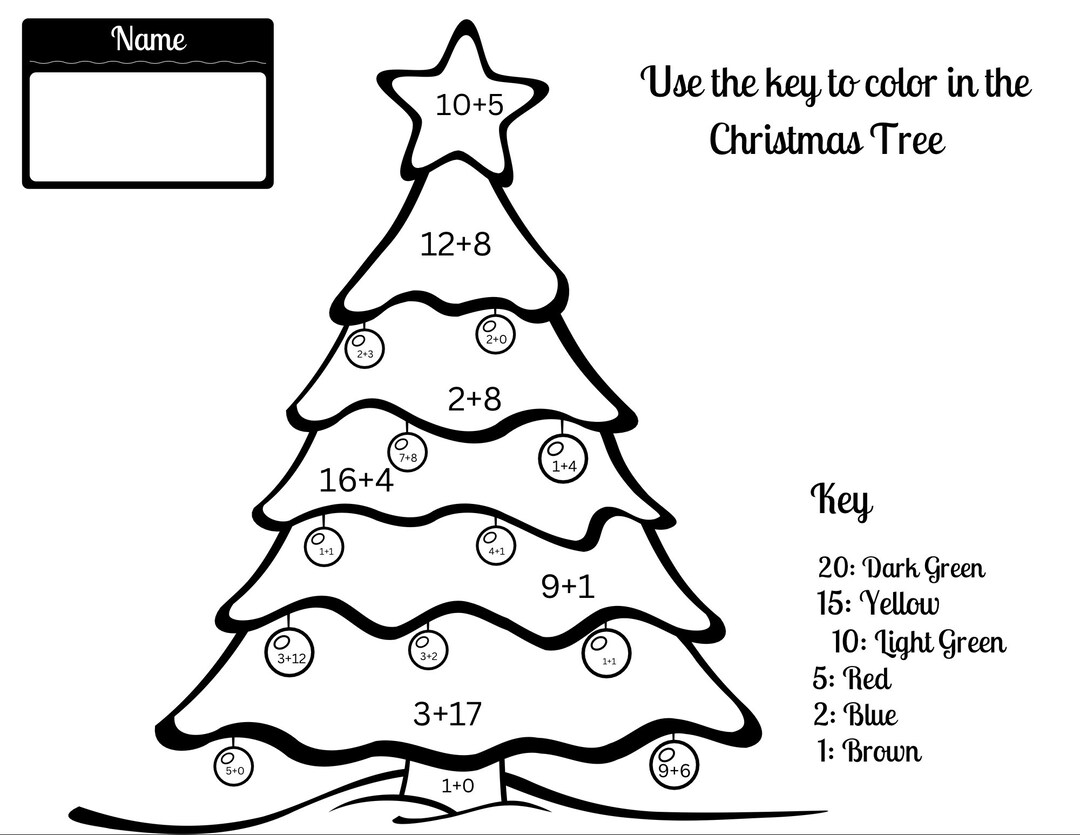 Christmas Coloring Worksheet - Etsy