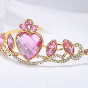 Rapunzel Tiara Rapunzel Costume for Girls Acrylic Diamond Crown Crystal Tiara Sparkling Rhinestone Princess Crown Carnival Tiara