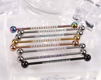 Industrial Bar Industrie-Piercing Schmuck aus 14G Industrial Barbell Chirurgenstahl