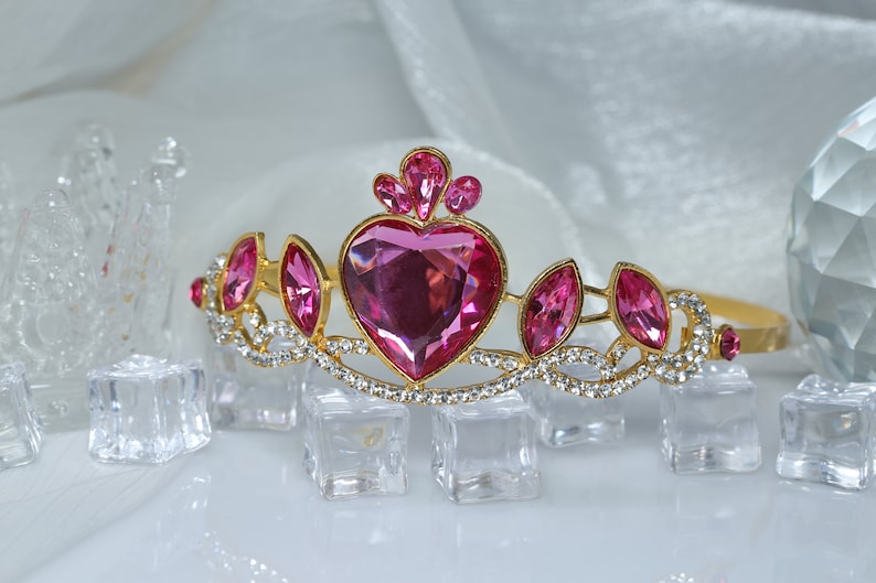 Rapunzel Tiara Rapunzel Costume for Girls Acrylic Diamond Crown Crystal Tiara Sparkling Rhinestone Princess Crown Carnival Tiara image 6