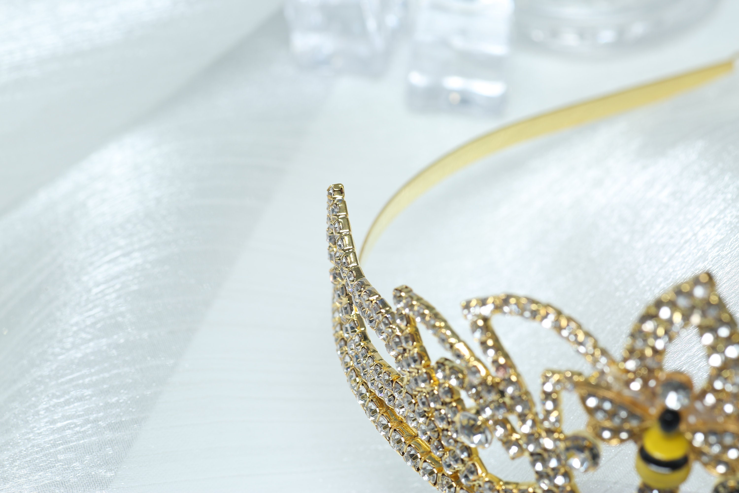 Queen-bee-crown Golden-tiara-crystal-crown Birthday Crown Party Tiara ...