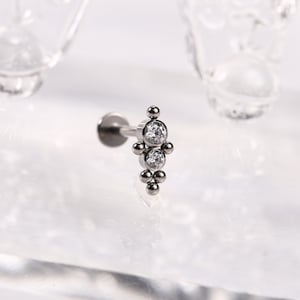 G23-Titanium-Labret-Studs Lip Piercing Internally Threaded Medusa Ring Cartilage Monroe Piercing Jewelry CZ
