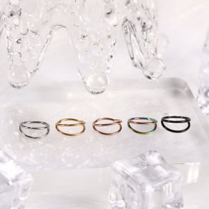 316L Surgical Steel Septum Clicker Ring Nose Ring Hoop Sleeper Hoop Earring Helix Rook Conch Cartilage Daith Tragus Earrings Lobe