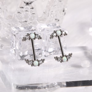 14G Nipple--Rings G23-Titanium Internally Threaded Nipple Barbells 12mm-18mm Bridge Piercing Jewelry Straight Nipple Bar