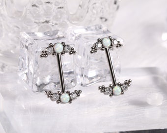 14G Nipple--Ringe G23-Titanium Innengewinde Nippel Barbells 12mm-18mm Brücke Piercing Schmuck Gerade Nippel Bar