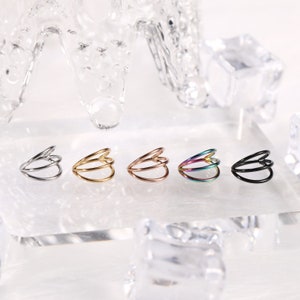 Anneau de déclic de septum en acier chirurgical 316L Anneau de nez Anneau de dormeur Anneau d'oreille Helix Rook Conque Cartilage Daith Tragus Boucles d'oreilles Lobe