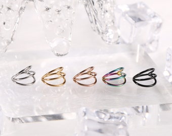 316L Surgical Steel Septum Clicker Ring Nose Ring Hoop Sleeper Hoop Earring Helix Rook Conch Cartilage Daith Tragus Earrings Lobe