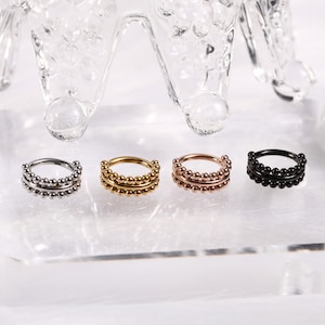 Hoop-Nose Septum-Ring 316L-Surgical-Steel Conch Daith Helix Nose Rook Tragus Piercing Jewelry Lip Ring