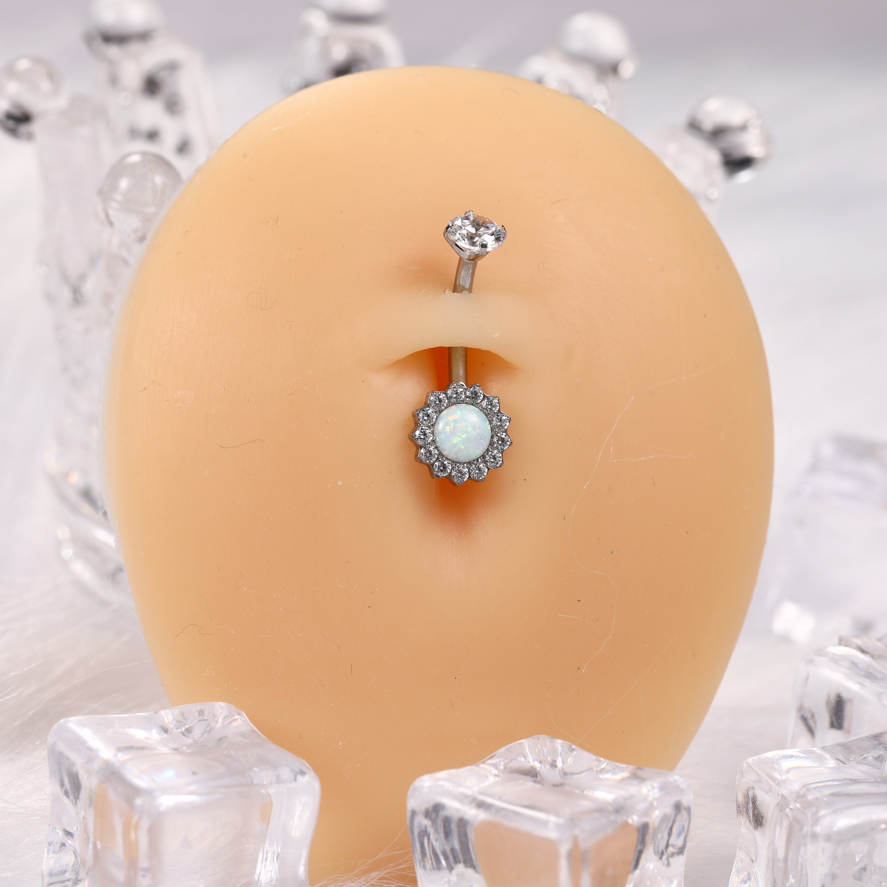 Pierced Owl Piercing Labret à Dos Plat En Titane G23 Massif 16 GA CZ De