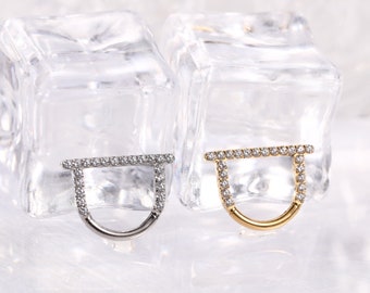 Verschluss Form Nasenringe Septum-Schmuck Nase Piercing Schmuck 16g Knorpelohrring Muschel Piercing-Schmuck