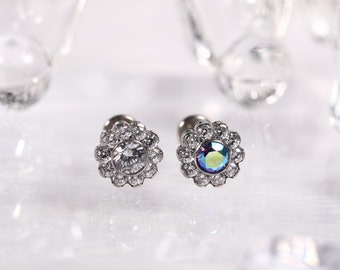 16G G23 Titanium Labret Studs Lip Piercing Internally Threaded Medusa Ring Cartilage Monroe Piercing Jewelry CZ