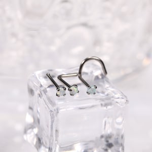 G23 Titanium Nose Ring Hoop Nose Rings Studs Screw L-Shaped Nose Hoop Nose Stud Tragus Cartilage Helix Earrings Hoop Nose Piercing Jewelry