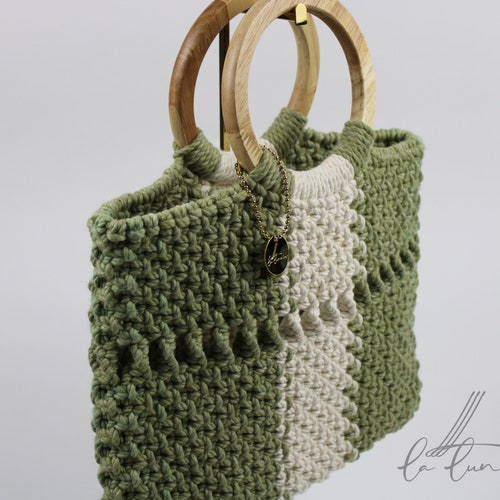Medium Macrame Top Handle shops Bag