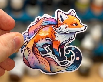 Dream Fox Vinyl Sticker for Laptops, Journals, Water Bottles and More