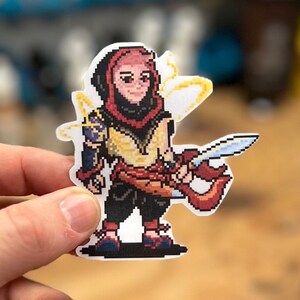 Khora of the Burning Heart X-men Pixel Art Vinyl StickerDecal, Laptop, Phone, Comic, Hero, Notebook, Mutant, Cool, Unique, Trendy, Game Art