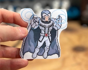Magneto X-men Pixel Art Vinyl StickerDecal, Laptop, Phone, Comic, Hero, Notebook, Mutant, Cool, Unique, Trendy, Game Art