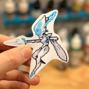 Overwatch 2 Echo Pixel Spray Vinyl Sticker Decal, Laptop, Phone, Gaming, Hero, Notebook, Game Art, Trendy, Cool, Unique