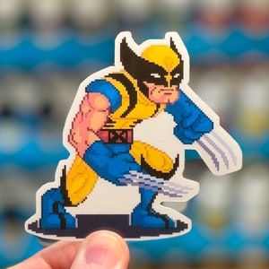 Wolverine 97 X-men Pixel Art Vinyl Sticker, Decal, Laptop, Phone, Comic, Hero, Notebook, Mutant, Cool, Unique, Trendy, Game Art