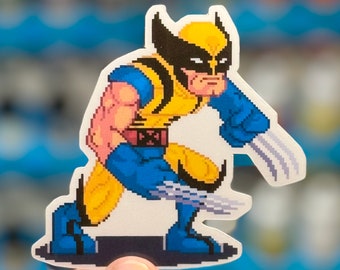 Wolverine 97 X-men Pixel Art Vinilo Pegatina, Calcomanía, Portátil, Teléfono, Cómic, Héroe, Cuaderno, Mutante, Fresco, Único, De Moda, Arte del Juego